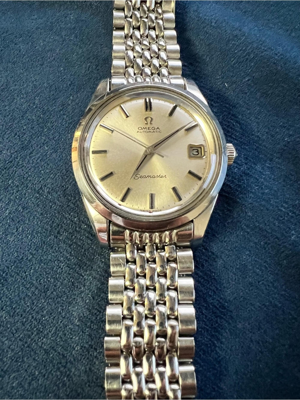 Vintage 1960 Omega Seamaster Automatic Cal 565 Watch 1036 Beads of Rice 166.010